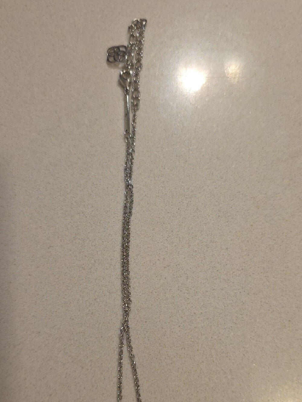 Kendra Scott Iridescent Elise Necklace - Silver with Multicolor Sheen - Picture 9 of 10
